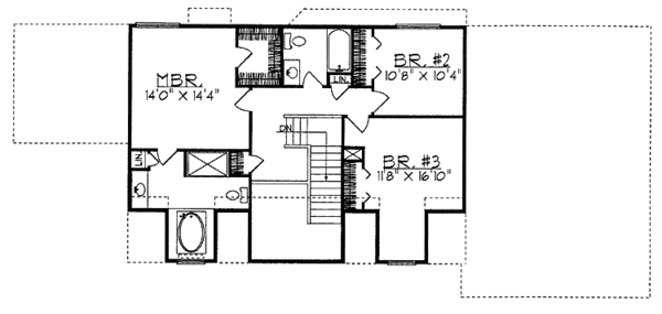 House Plan Design - Colonial Floor Plan - Upper Floor Plan #70-1317