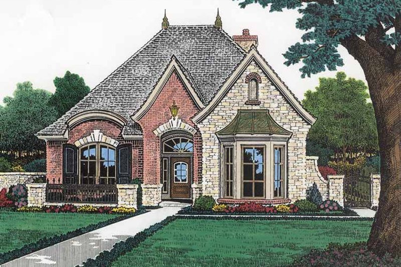 Architectural House Design - Country Exterior - Front Elevation Plan #310-1197