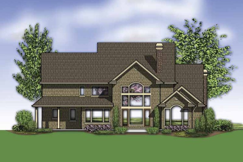 House Plan Design - Exterior - Rear Elevation for Traditional House Plan #48-876 - 5 bed, 4 bath