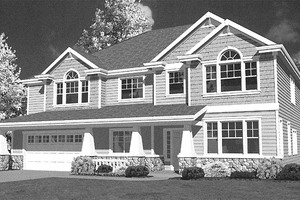 House Plan Design - Exterior - Front Elevation for Country House Plan #997-8 - 3 bed, 2.5 bath