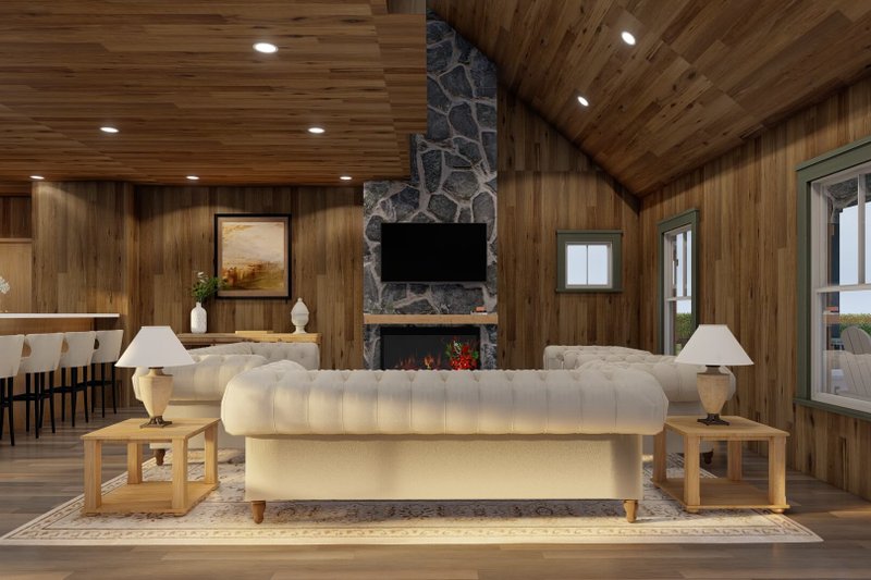 House Blueprint - Interior - Family Room 2 for Country House Plan #17-3450 - 3 bed, 2 bath