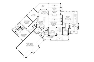 Floor Plan - Main Floor for Traditional House Plan #54-469 - 3 bed, 3.5 bath