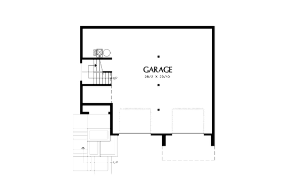 Floor Plan - Lower Floor for Craftsman House Plan #48-310 - 3 bed, 2.5 bath