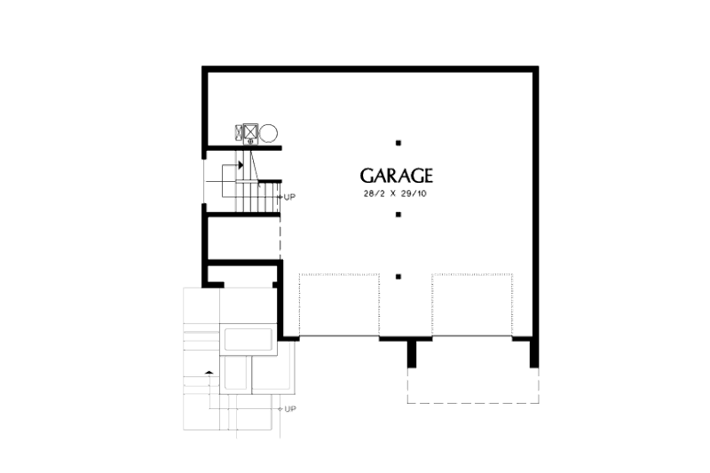 Architectural House Design - Floor Plan - Lower Floor for Craftsman House Plan #48-310 - 3 bed, 2.5 bath