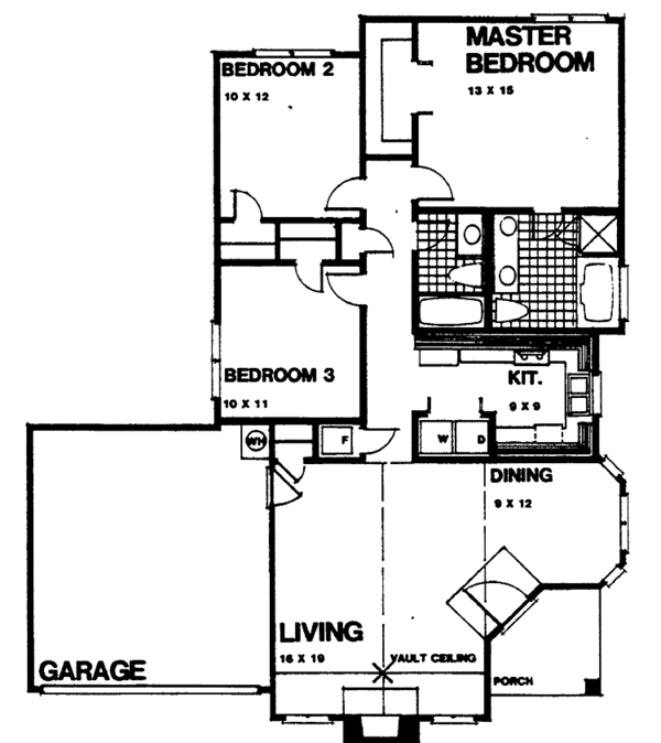 House Blueprint - Ranch Floor Plan - Main Floor Plan #30-216