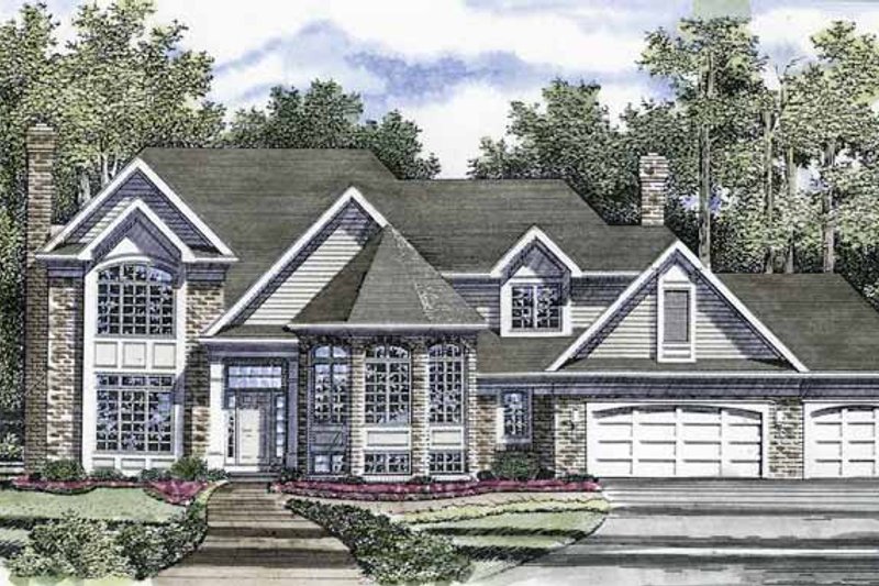 Architectural House Design - Traditional Exterior - Front Elevation Plan #316-171