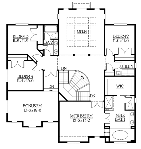 Dream House Plan - Craftsman Floor Plan - Upper Floor Plan #132-439