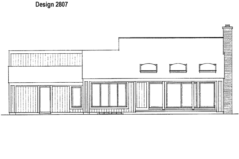 Dream House Plan - Exterior - Rear Elevation for Contemporary House Plan #72-737 - 3 bed, 2 bath