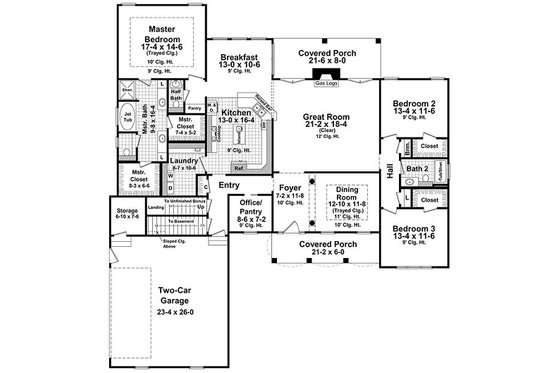 Traditional house plan Country Design floor plan