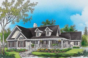 Exterior - Front Elevation 3 for Country House Plan #929-790 - 3 bed, 2 bath