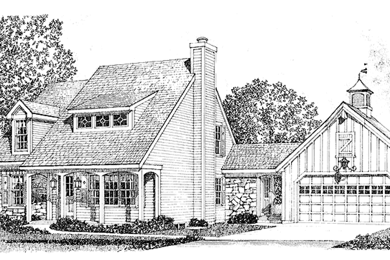 Home Plan - Country Exterior - Front Elevation Plan #1016-39