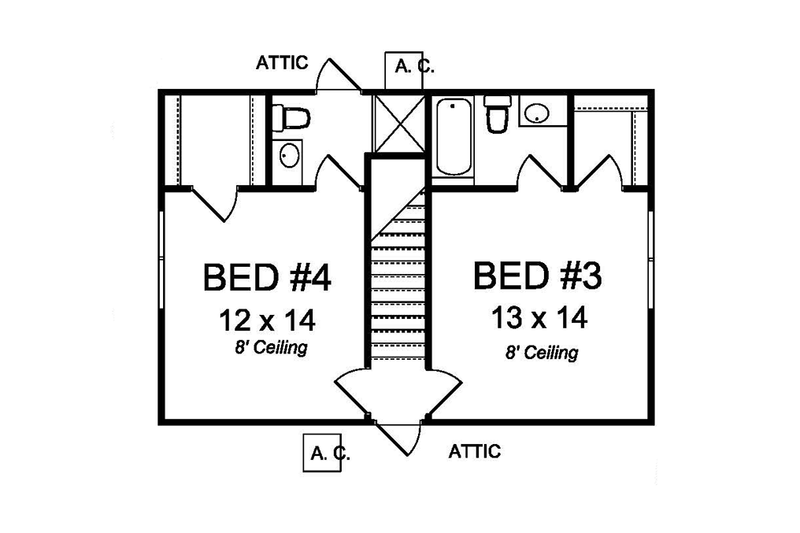 Dream House Plan - Floor Plan - Upper Floor for Traditional House Plan #513-2162 - 4 bed, 4 bath