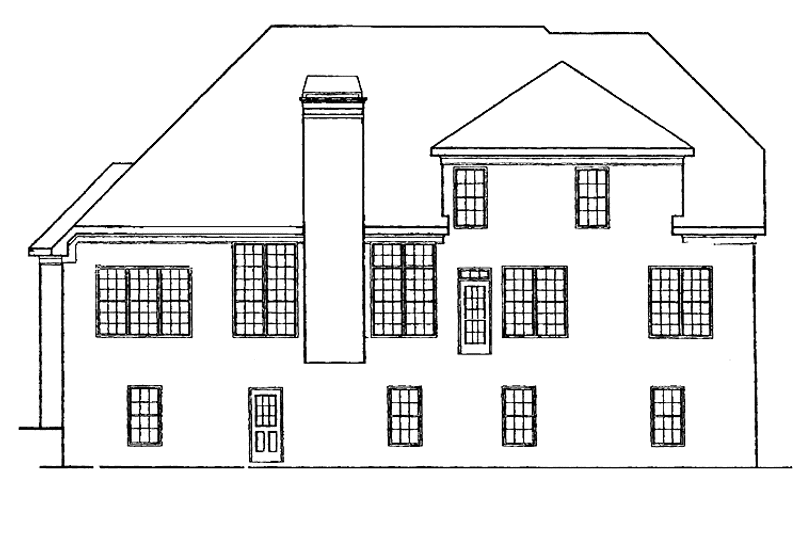 Architectural House Design - Exterior - Rear Elevation for Country House Plan #927-502 - 5 bed, 4.5 bath