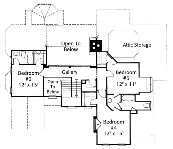 Dream House Plan - Country Floor Plan - Upper Floor Plan #429-341