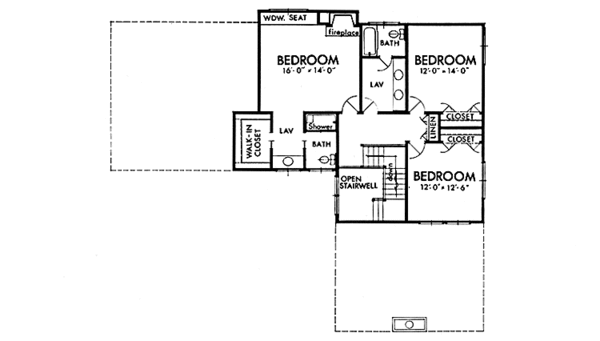 Home Plan - Contemporary Floor Plan - Upper Floor Plan #320-1302