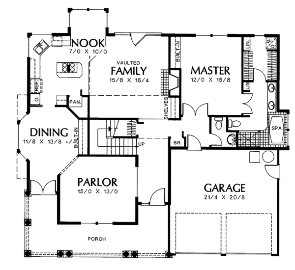 Dream House Plan - Victorian Floor Plan - Main Floor Plan #48-714