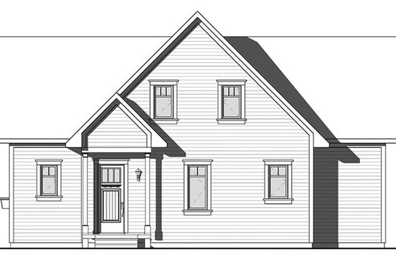 Exterior - Front Elevation for Traditional House Plan #23-2609 - 4 bed, 3 bath
