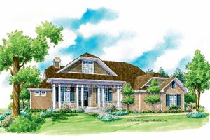 Country Exterior - Front Elevation Plan #930-230
