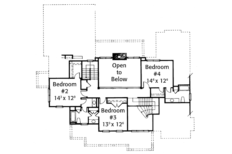 Home Plan - Floor Plan - Upper Floor for Country House Plan #429-330 - 4 bed, 3.5 bath