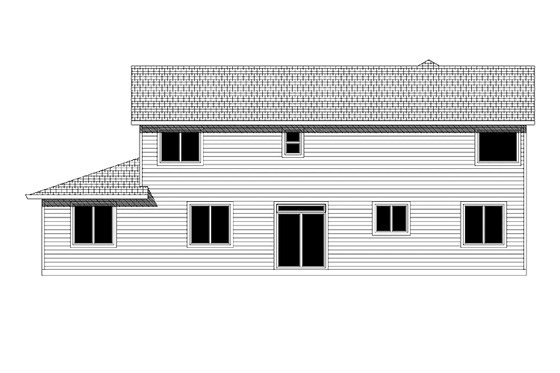 Exterior - Rear Elevation for Craftsman House Plan #943-28 - 4 bed, 2.5 bath