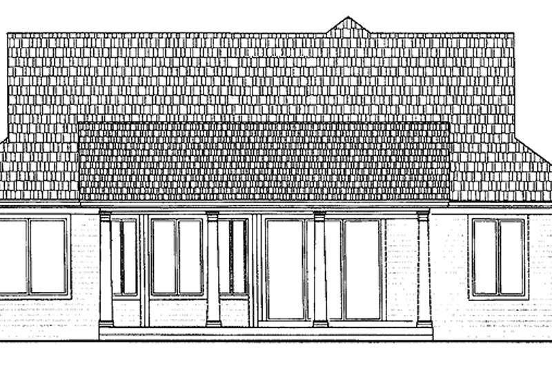 Home Plan - Exterior - Rear Elevation for Country House Plan #930-234 - 3 bed, 2 bath
