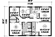 Country Style House Plan - 2 Beds 1 Baths 988 Sq/Ft Plan #25-4811 