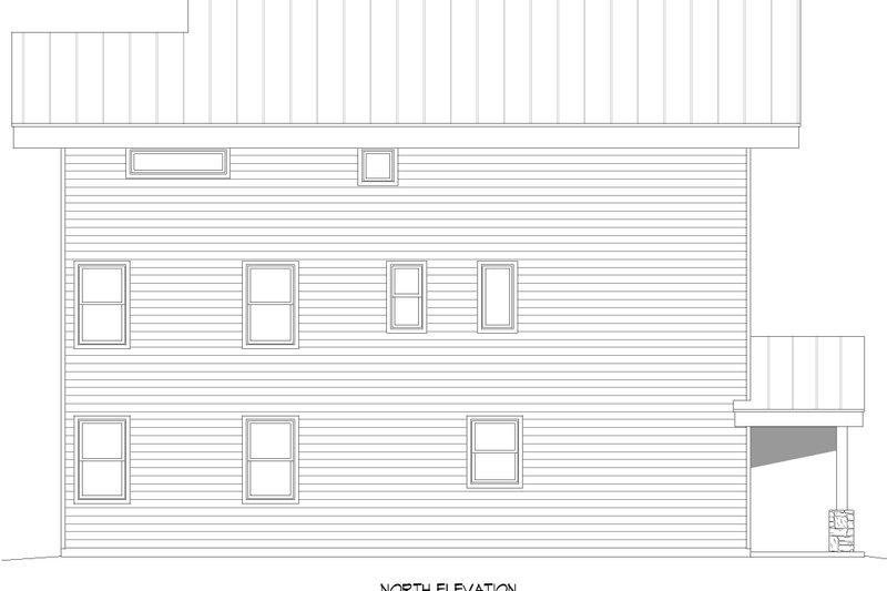 House Design - Exterior - Rear Elevation for Contemporary House Plan #932-1225 - 3 bed, 3.5 bath