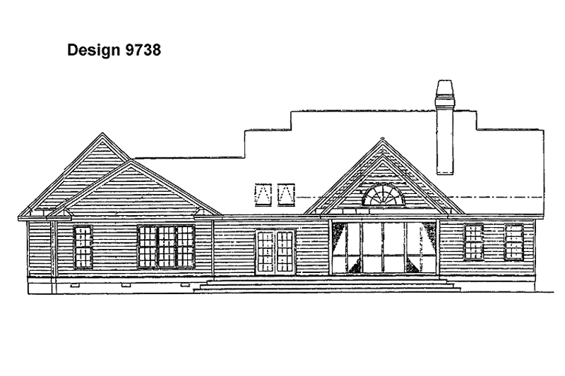 Home Plan - Exterior - Rear Elevation for Country House Plan #929-180 - 3 bed, 2.5 bath