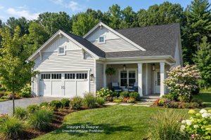 House Blueprint - Farmhouse Exterior - Front Elevation Plan #51-1477