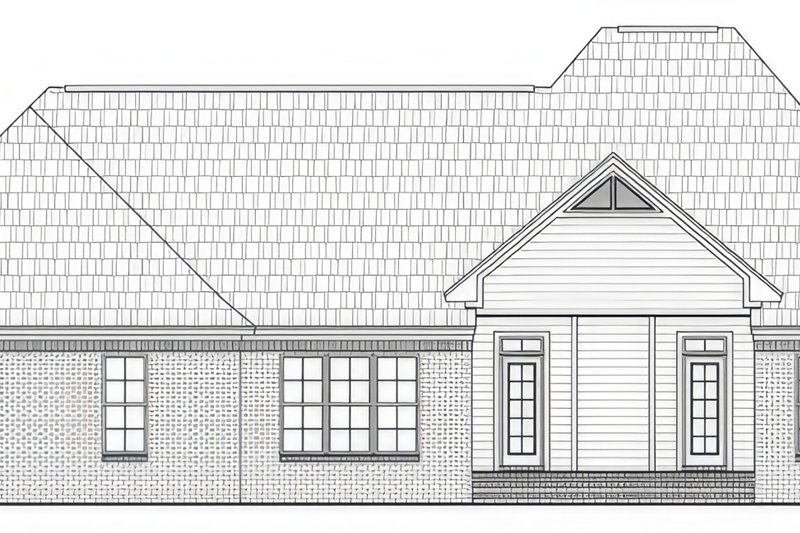 Home Plan - Exterior - Rear Elevation for Farmhouse House Plan #21-554 - 4 bed, 2.5 bath