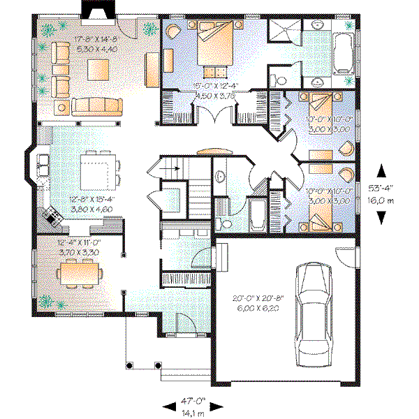 House Plan Design - Traditional Floor Plan - Main Floor Plan #23-645