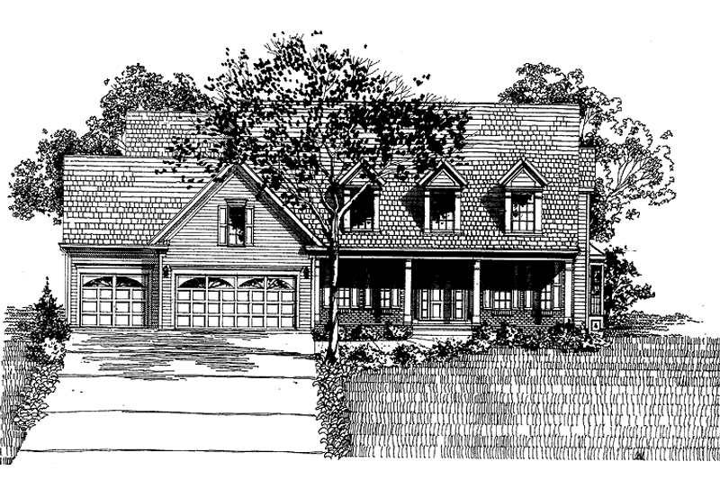 Architectural House Design - Country Exterior - Front Elevation Plan #320-894