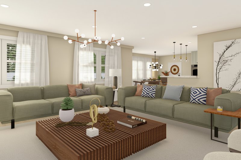 House Plan Design - Interior - Family Room 2 for Ranch House Plan #1060-173 - 3 bed, 2 bath