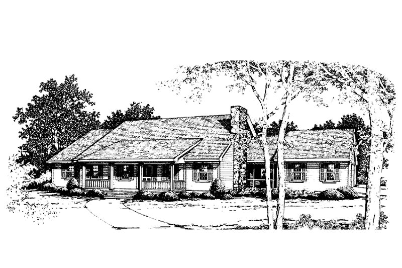 Dream House Plan - Country Exterior - Front Elevation Plan #10-268