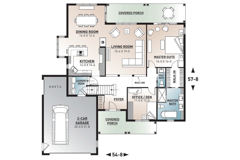 Traditional Style House Plan - 4 Beds 3.5 Baths 3380 Sq/Ft Plan #23 ...