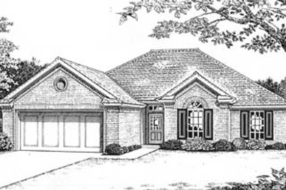 Exterior - Front Elevation for Traditional House Plan #310-572 - 3 bed, 2 bath
