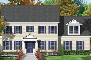 Architectural House Design - Colonial Exterior - Front Elevation Plan #1053-18