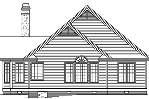 Exterior - Rear Elevation 3 for Country House Plan #929-510 - 3 bed, 2 bath