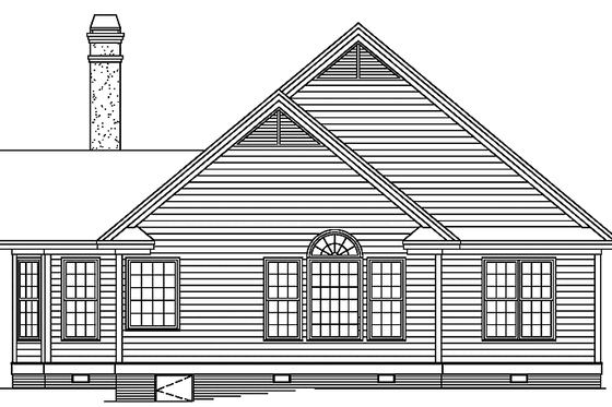 Exterior - Rear Elevation 3 for Country House Plan #929-510 - 3 bed, 2 bath