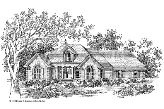 Exterior - Front Elevation 3 for Country House Plan #929-141 - 4 bed, 2.5 bath