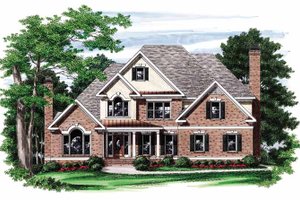 Colonial Exterior - Front Elevation Plan #927-760