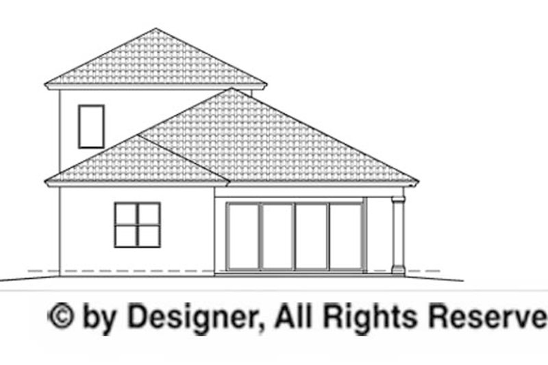House Plan Design - Exterior - Rear Elevation for Mediterranean House Plan #1017-90 - 3 bed, 2.5 bath