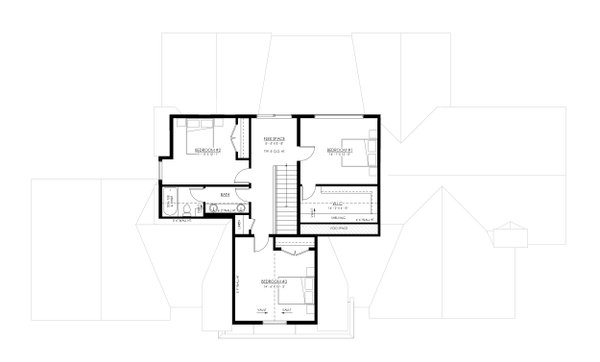 Farmhouse Floor Plan - Upper Floor Plan #1114-82