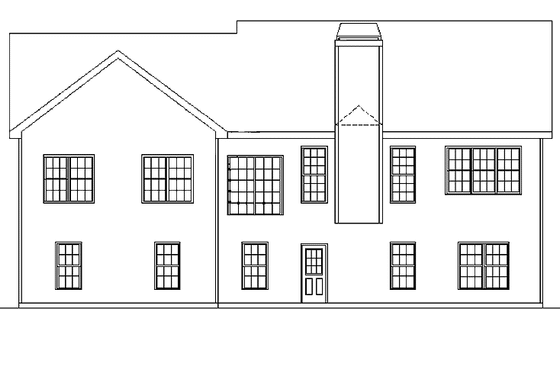 Exterior - Rear Elevation for Classical House Plan #927-577 - 3 bed, 2 bath
