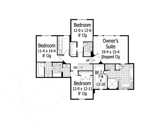 Dream House Plan - Country Floor Plan - Upper Floor Plan #51-1118