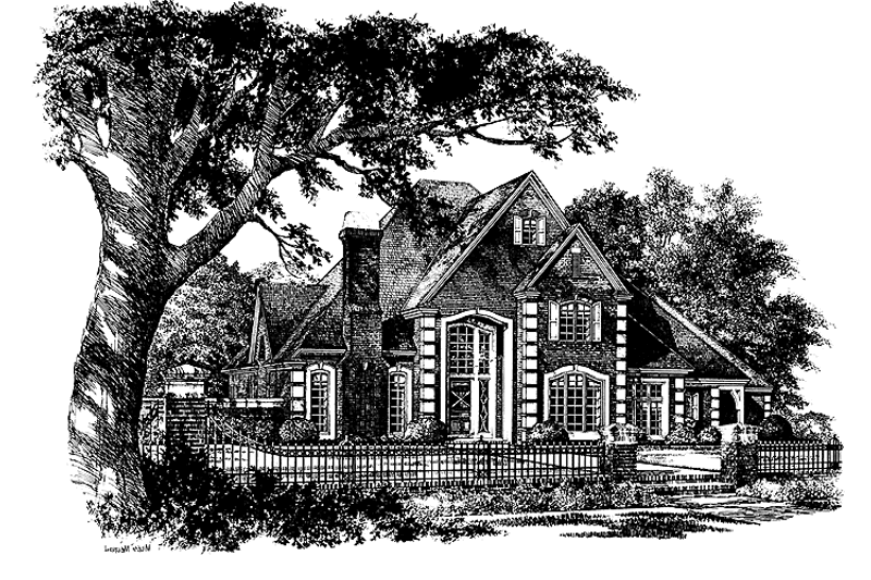 Architectural House Design - Exterior - Front Elevation 3 for Traditional House Plan #310-1098 - 4 bed, 3.5 bath