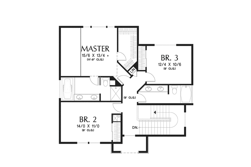 Dream House Plan - Floor Plan - Upper Floor for Traditional House Plan #48-910 - 4 bed, 3.5 bath