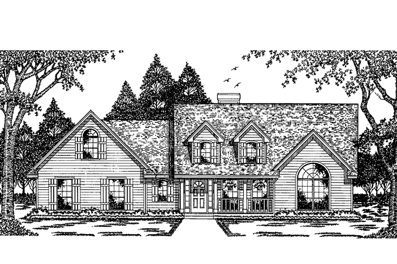 Home Plan - Country Exterior - Front Elevation Plan #42-576