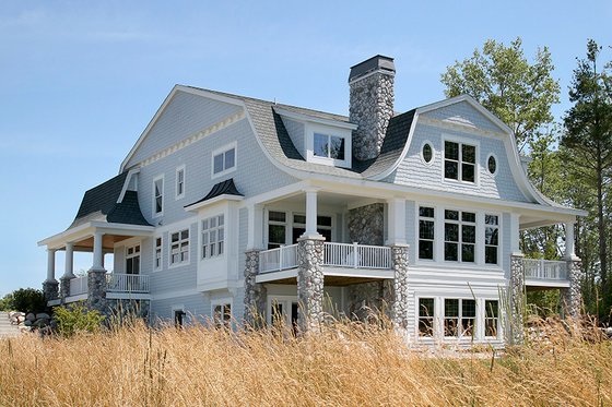 Exterior - Rear Elevation for Colonial House Plan #928-298 - 5 bed, 4.5 bath