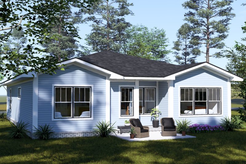 Home Plan - Exterior - Rear Elevation for Modern House Plan #513-2484 - 3 bed, 3 bath